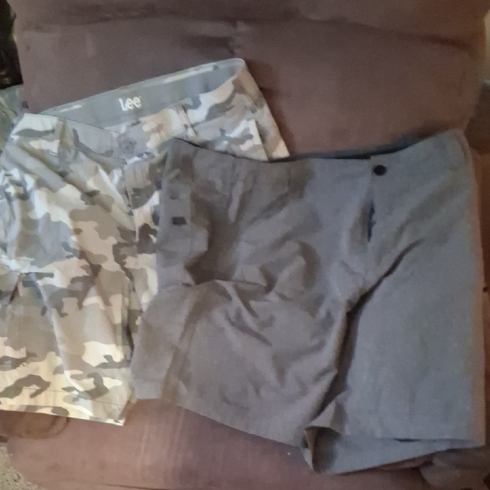Lee Men’s Camo & Gray Cargo Shorts Set